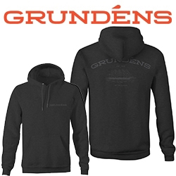 Grundens Displacement DWR Hoodie, Black Heather
