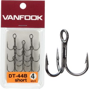 Крючок тройной Vanfook DT-44B Treble short NS Black #10 (4949146031638)