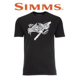 Simms Grim Reeler T-Shirt, Black