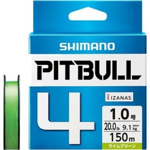 Шнур PE Shimano PL-M74S Pitbull 4 300m Lime Green #0.8 (8.1kg.)