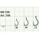 Крючок Fish Season KM108 №16 с ушком, покрытие D/BK (10 шт)