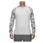 Термофутболка Simms SolarFlex LS Crewneck - Print, Hex Flo Camo Steel, M