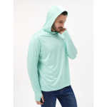 Футболка с длинным рукавом и капюшоном Extreme Fishing Passion UPF 50+ цвет Mint Green размер L