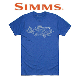 Simms Bass Line T-Shirt, Royal Heather
