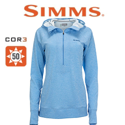 Simms Women's Bugstopper Hoody, Cornflower Heather