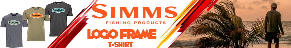 Simms Logo Frame T-Shirt, Titanium Heather