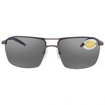 Очки поляризационные Costa Skimmer 580P Matte Silver + Translucent Grey/Orange/Gray Silver Mirror 580
