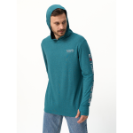 Футболка с длинным рукавом и капюшоном Extreme Fishing Passion UPF 50+ цвет Coastal Blue размер XL