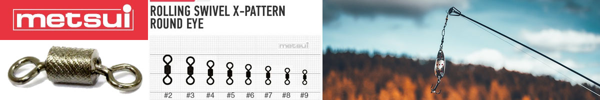 Metsui Rolling Swivel X-Pattern Round Eye