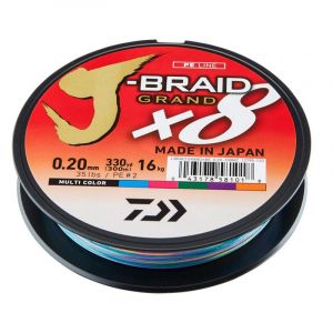 Леска плетеная Daiwa J-Braid Grand X8E 300m Multi Color 0.06mm