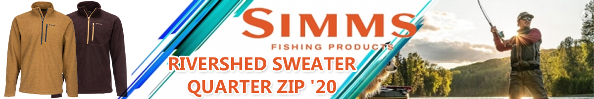 Simms Rivershed Sweater Quarter Zip '20, Dark Bronze