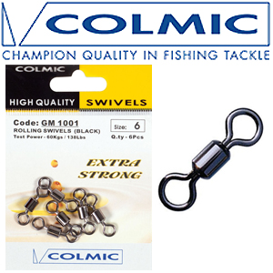 Colmic Rolling Swivels Black