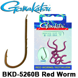 Gamakatsu BKD-5260B Red Worm