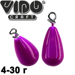 Vido Craft Груз Крашеный "Колокол" с быстросъемной застежкой цвет Фиолетовый