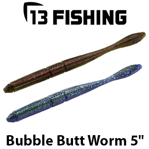13 Fishing Bubble Butt Worm 5"