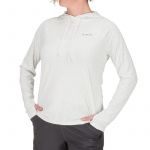 Термофутболка Simms Women's Solarflex Hoody - Print, Eddy White, S