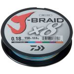 Леска плетеная Daiwa J-Braid X8 150m (мультиколор) 0.06mm