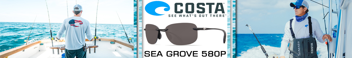 Costa Sea Grove 580P Shiny Black/Gray 580P