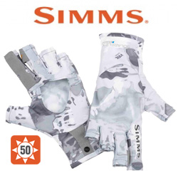Simms Solarflex SunGlove Cloud Camo Grey 2018