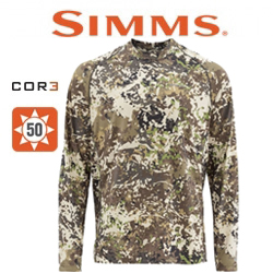 Simms SolarFlex LS Crewneck - Print, River Camo