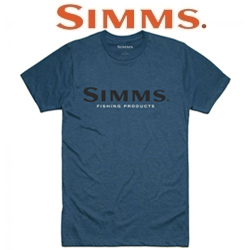 Simms Logo T-Shirt S19, Steel Blue Heather