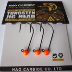Вольфрамовая джиг-головка HAO CARBIDE на крючке Mustad 32891NP-BN #1, Fluo Orange, 3,5 мм, 0,52 гр.