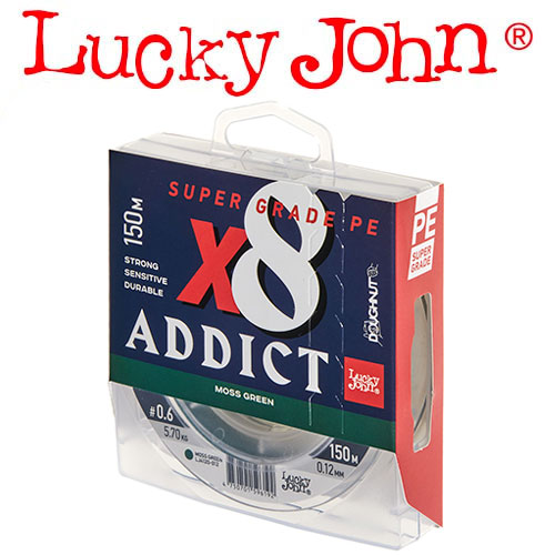 Lucky John Addict х8 Braid Moss Green 150m