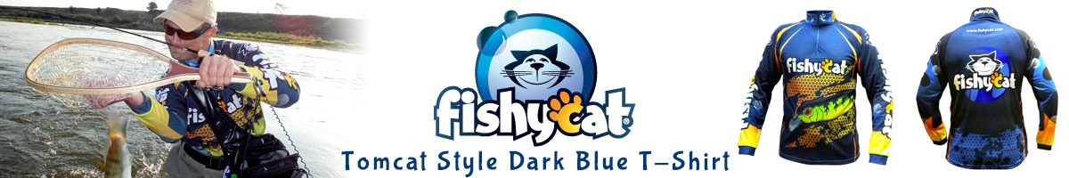 Fishycat Tomcat Style Dark Blue T-Shirt