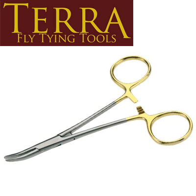Terra 5" Curved Gold Forceps