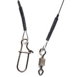 Поводок TITANIUM 1x1 верт. бочка №6 застёжка Duo-Lock №1 20cm 9кг 0.35mm 3шт 