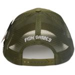 Бейсболка для рыбалки и охоты Fish Games цвет Зеленый