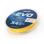 Плетеный шнур Ayashi Evo-X4 Yellow 150m d-0,209mm