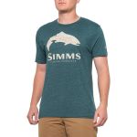 Футболка Simms Fire Hole Trout T-Shirt, XL, Dark Teal Heather