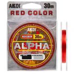 Леска монофильная Akkoi Alpha 30m красная ф-0,20mm, (4,48 кг)