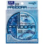 Плетёный шнур Hanzo Pandora Mega Strong X8 150м Blue # 0.6 0,13мм 7,3кг
