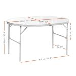 Стол складной овальный Nisus Folding oval table, alu, алюминий (N-FTO-21407A)