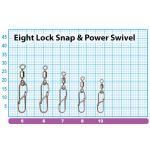 Вертлюг с застежкой Pontoon21 Eight Lock Snap&Power Swivel PA-SS77728-05