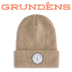 Grundens Anchor Waffle Beanie, Whiskey