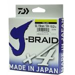 Леска плетеная Daiwa J-Braid X4 135m (флуор.-желтая) 0,17мм