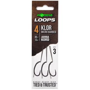 Поводок готовый Korda Loop Rigs Klor №2 50lb с крючком и волосом (KRR011)
