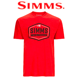 Simms Fly Patch T-Shirt, Adobe Heather