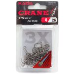 Крючок тройник Kaida CRANE Treble HookTeflonTreated H331 #4 26шт