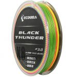 Шнур ECOODA Black Thunder PEX8 300 м (#6.0 0.40мм 80Lb 36.4кг) 5 цветный