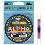 Леска монофильная Akkoi Alpha Multicolor 30m 0.20мм