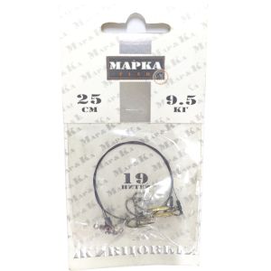 Поводки с тройником "Марка Fish" 1х19 №4 9,5кг (3шт.) Фр.