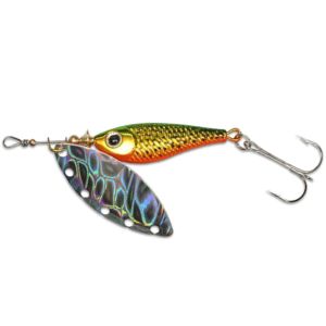 Блесна вращающаяся Daiwa Silver Creek Spinner R 1180 Holo цв. Green/gold