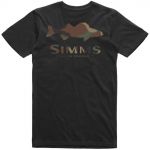 Футболка Simms Walleye Logo T-Shirt, Black, XXL