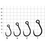Крючки Saikyo SSBL075-BN IN-LINE EYE BARBLESS №4 (10 шт.)