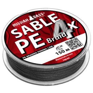 Леска плетёная Russian Bass Sable X4 PE Braid 150m #3.0