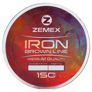 Монофильная леска Zemex Iron 150m brown - d 0.331 mm, 10.8 kg